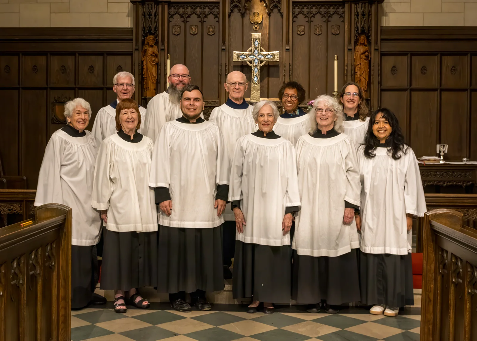 The St. James bell choir gathered in the church, 2026
