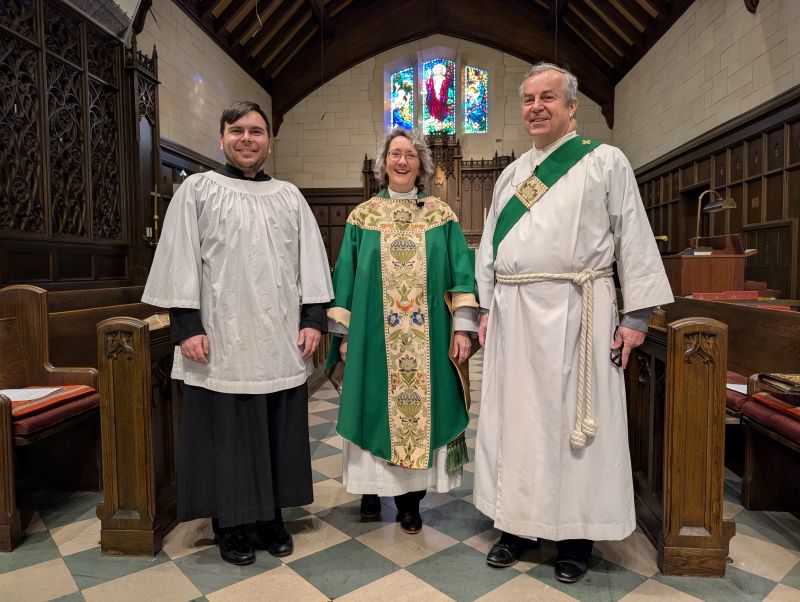 Dakota Bennett, Audrey Miskelley, and Jeff Roper together at St. James